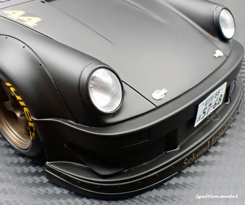 Ignition-Model Porsche 911 RWB 930 "Stella Artois" Matte Black 1:18 - Image 4