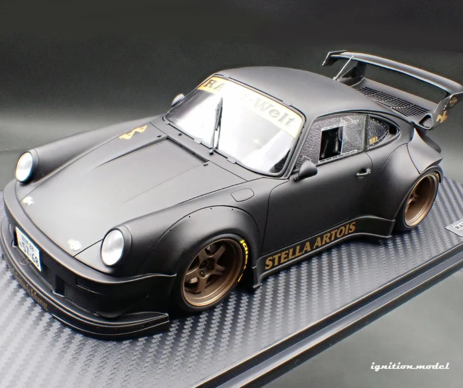 Ignition-Model Porsche 911 RWB 930 "Stella Artois" Matte Black 1:18 - Image 6
