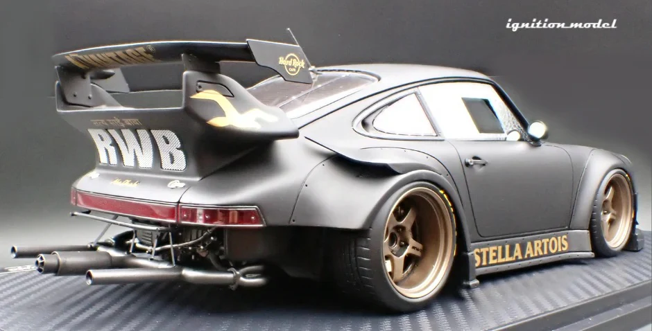 Ignition-Model Porsche 911 RWB 930 "Stella Artois" Matte Black 1:18 - Image 8