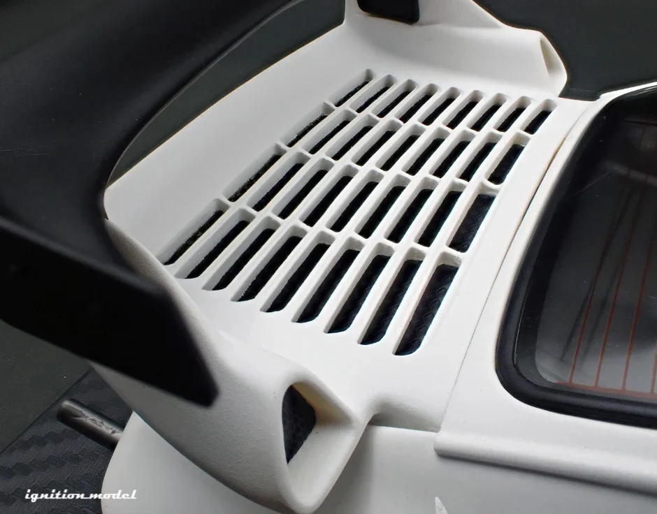 Ignition-Model Porsche 911 RWB 930 Matte White w/ Work S1 Wheels 1:18 - Image 16