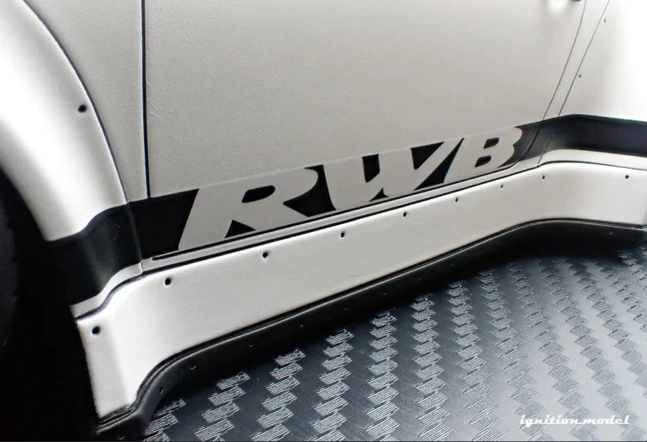 Ignition-Model Porsche 911 RWB 930 Matte White w/ Work S1 Wheels 1:18 - Image 26