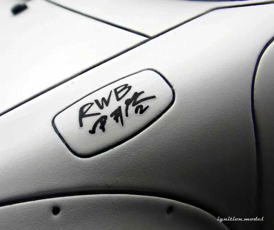 Ignition-Model Porsche 911 RWB 930 Matte White w/ Work S1 Wheels 1:18 - Image 32
