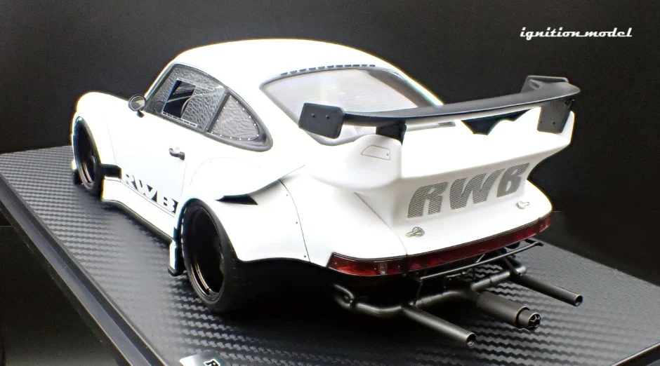 Ignition-Model Porsche 911 RWB 930 Matte White w/ Work S1 Wheels 1:18 - Image 5
