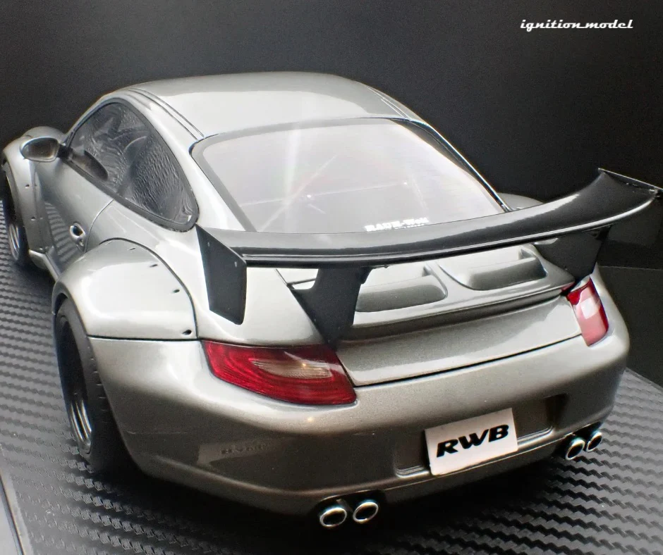 Ignition-Model Porsche 911 RWB 997 GT3 Gun Metallic Grey 1:18 - Image 6