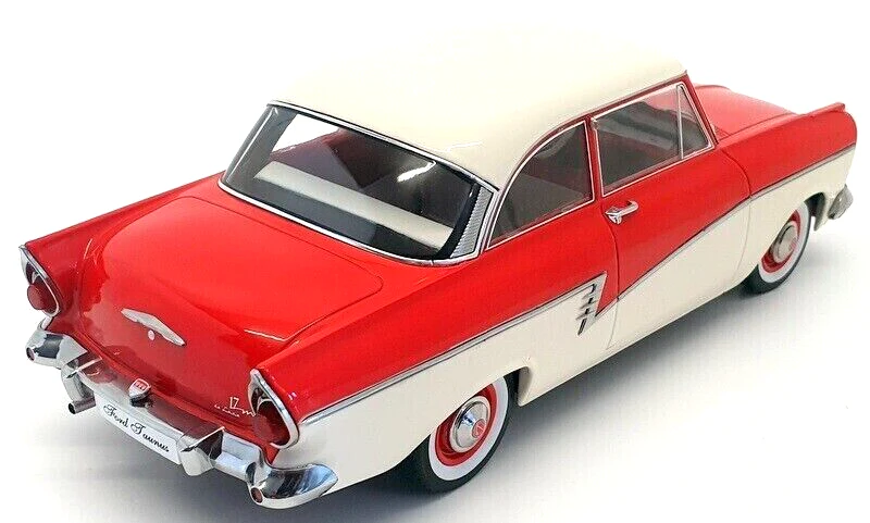 KK Scale 1957 Ford England Taunus 17M P2 Red and White 1:18 - Image 4