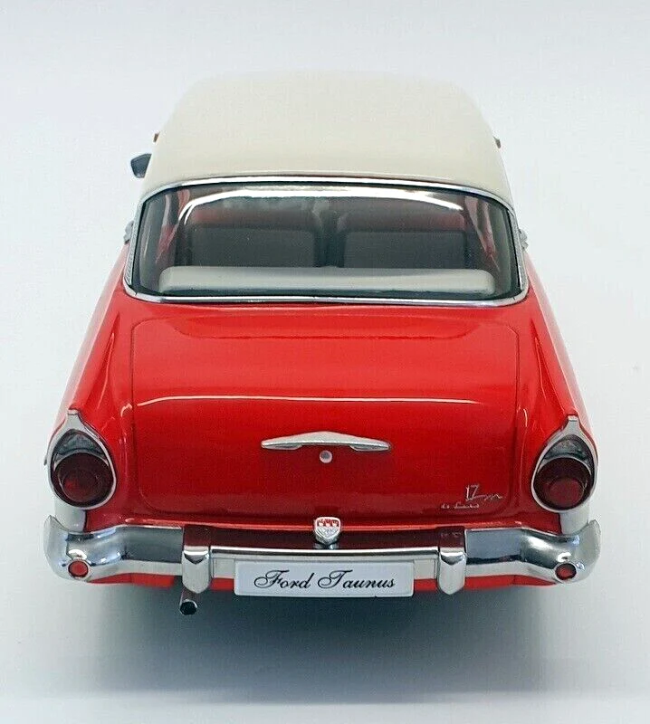 KK Scale 1957 Ford England Taunus 17M P2 Red and White 1:18 - Image 7