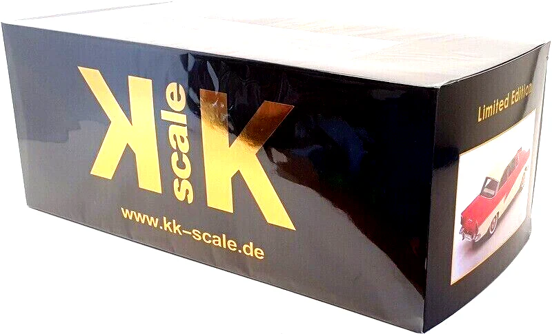 KK Scale 1957 Ford England Taunus 17M P2 Red and White 1:18 - Image 8