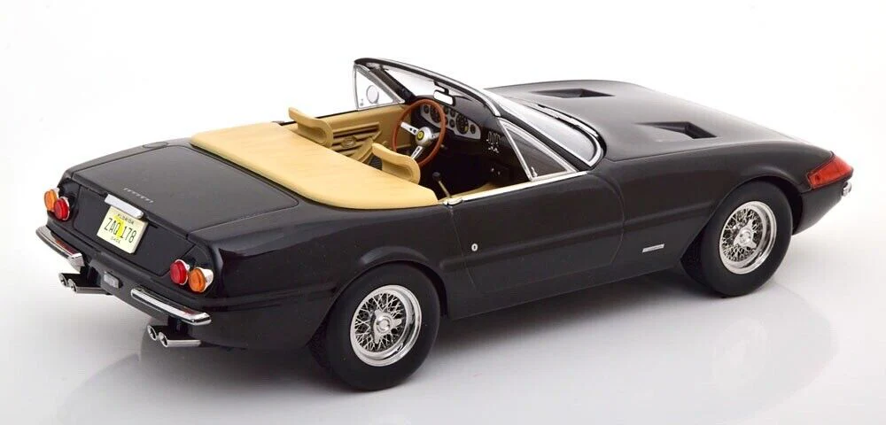 KK Scale 1969 Ferrari 365 GTB Daytona Spider Series 1 Black Miami Vice 1:18 - Image 3