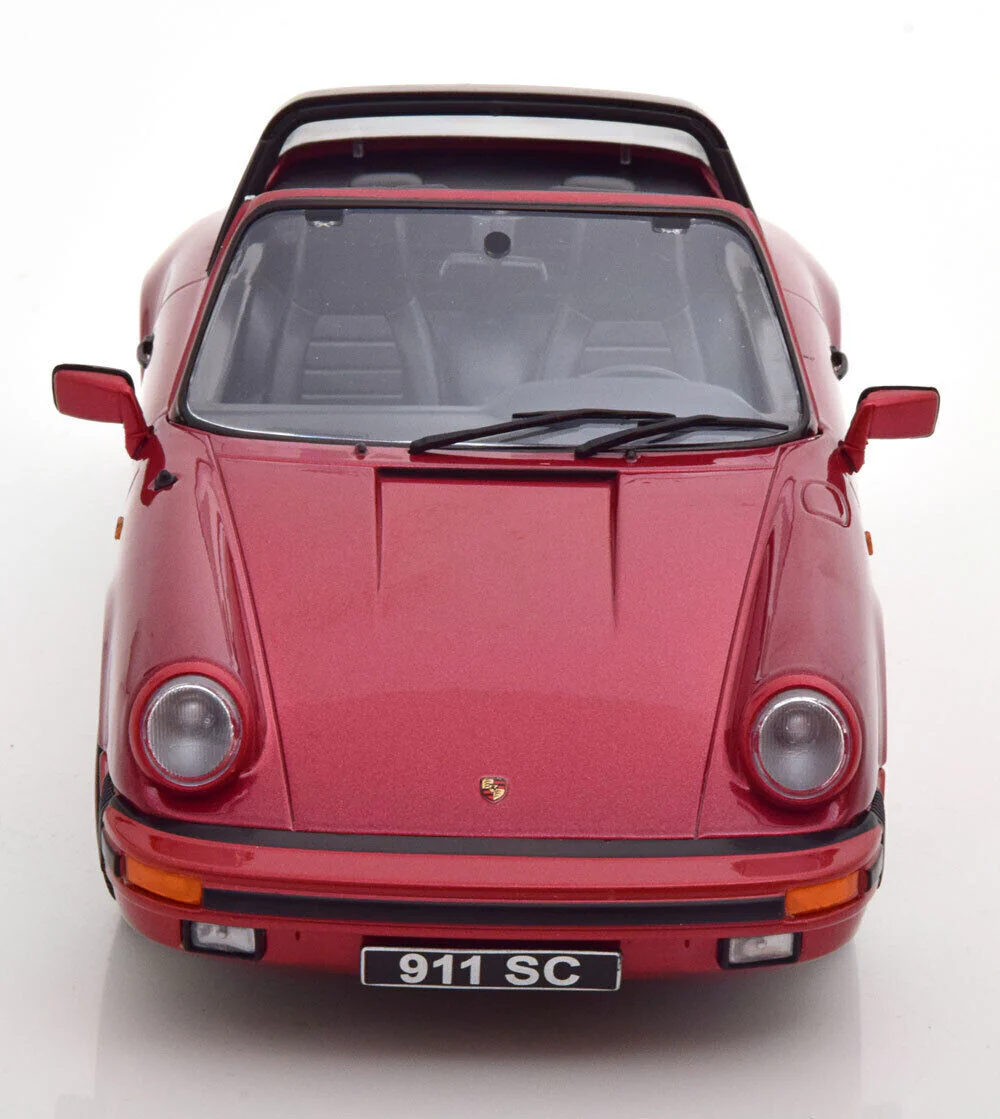 KK Scale 1983 Porsche 911 SC Targa w/ Removable Roof G Series Wine Red 1:18 - Image 5