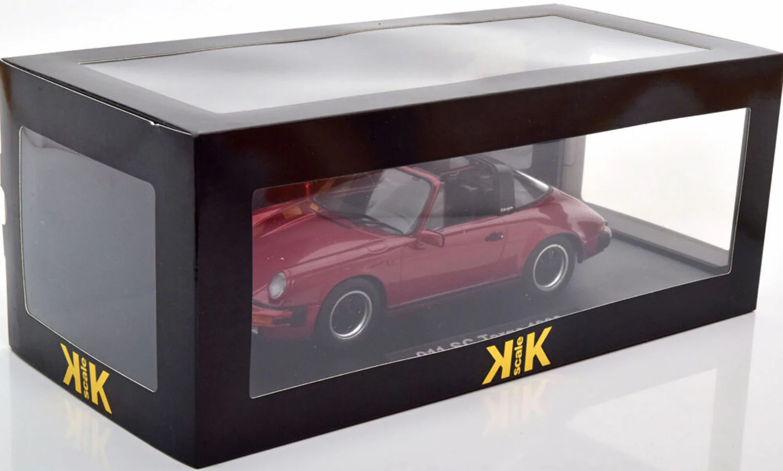 KK Scale 1983 Porsche 911 SC Targa w/ Removable Roof G Series Wine Red 1:18 - Image 7