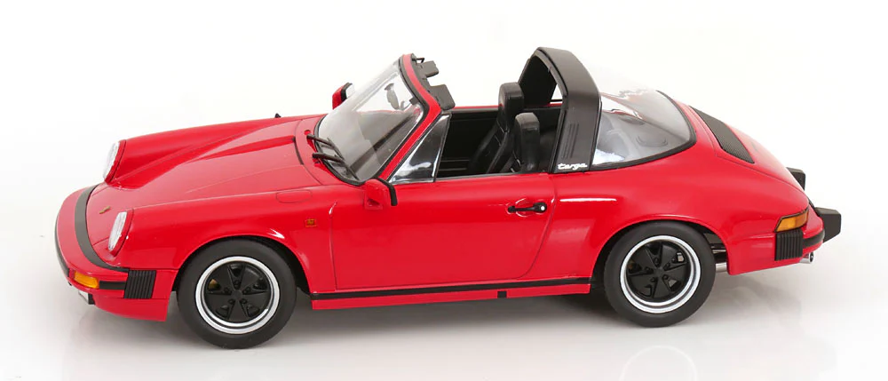 KK Scale 1983 Porsche 911 SC Targa w/ Removable Roof G Series Guards Red 1:18 - Image 5