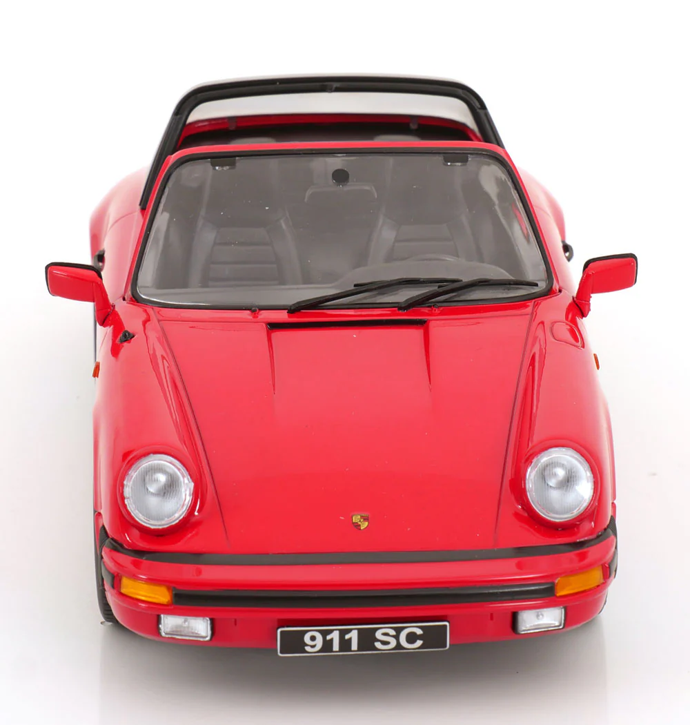 KK Scale 1983 Porsche 911 SC Targa w/ Removable Roof G Series Guards Red 1:18 - Image 6