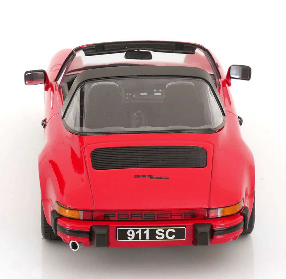 KK Scale 1983 Porsche 911 SC Targa w/ Removable Roof G Series Guards Red 1:18 - Image 7