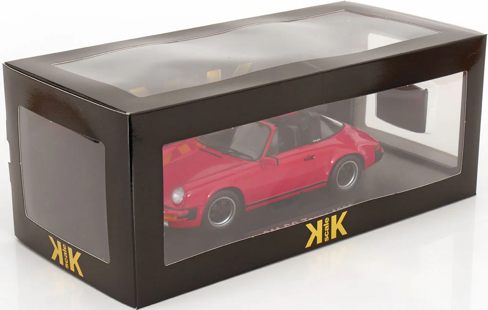KK Scale 1983 Porsche 911 SC Targa w/ Removable Roof G Series Guards Red 1:18 - Image 8