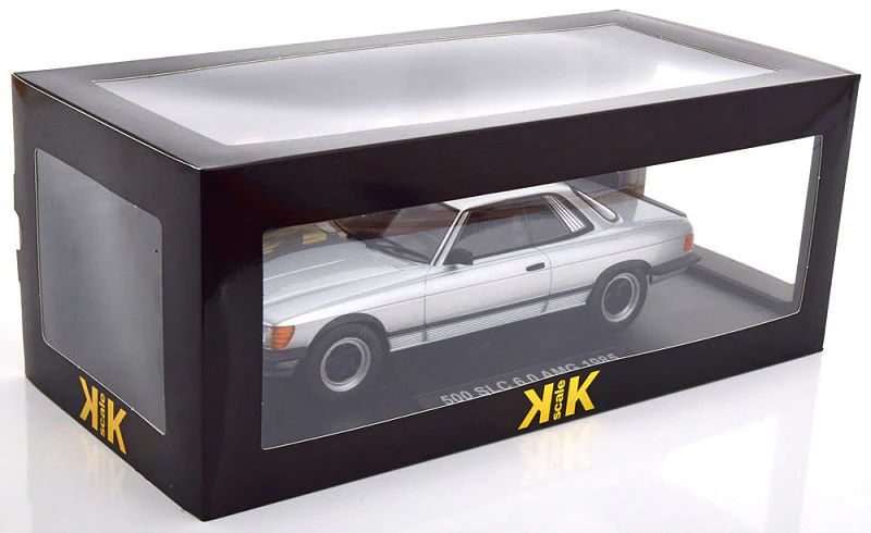 KK Scale 1985 Mercedes-Benz S Class 500SLC 6.0 AMG (C107) Silver 1:18 - Image 6