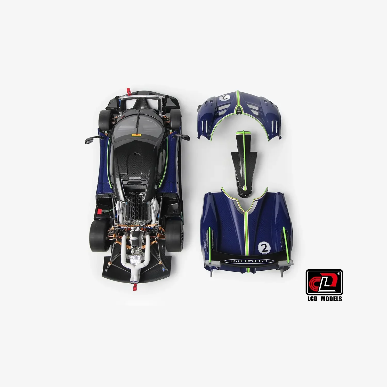 LCD Pagani Huayra R Blue Carbon 1:18 - Image 6