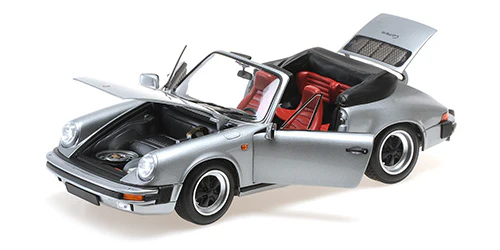 Minichamps 1983 Porsche 911 Carrera 3.2 Cabriolet G Series Grey Metallic 1:18 - Image 7