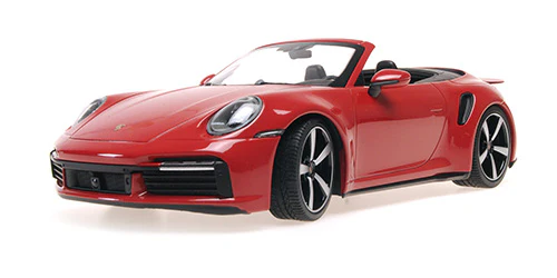 Minichamps 2020 Porsche 911 992 Turbo S Cabriolet Guards Red 1:18 - Image 4