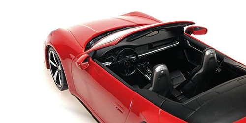 Minichamps 2020 Porsche 911 992 Turbo S Cabriolet Guards Red 1:18 - Image 5