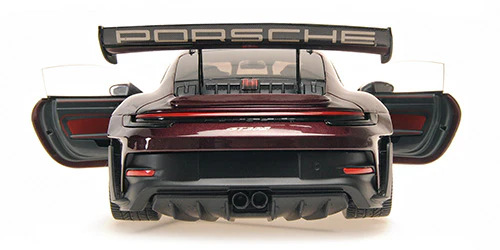 Minichamps 2023 Porsche 911 992 GT3 RS w/ Weissach Pkg Purple Metallic w/ Gold Wheels 1:18 - Image 5