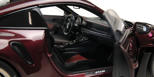 Minichamps 2023 Porsche 911 992 GT3 RS w/ Weissach Pkg Purple Metallic w/ Gold Wheels 1:18 - Image 7