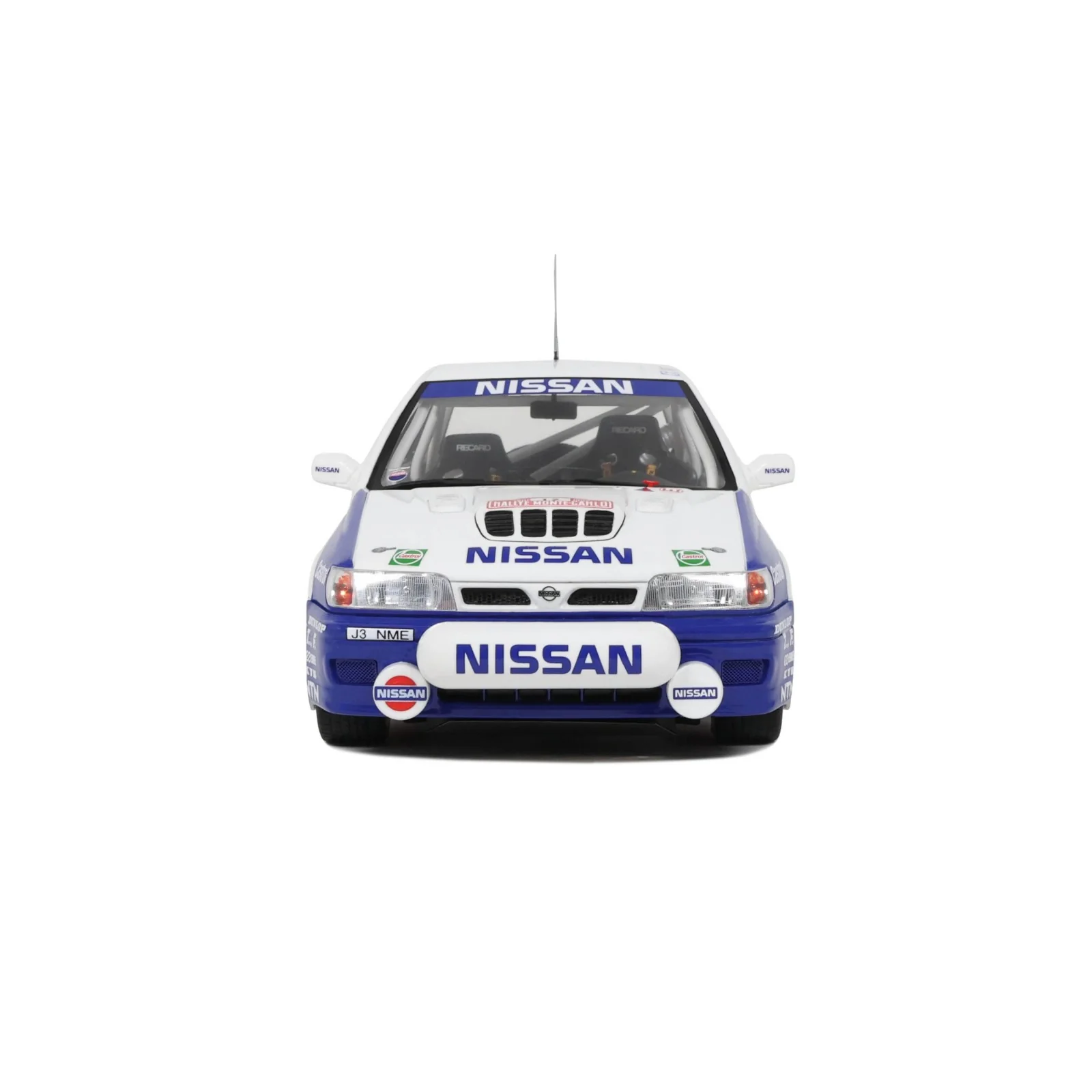 Otto 1992 Nissan Sunny GTi-R Team Nissan Motorsport Europe No 12 Rally Montecarlo White Red Blue 1:18 - Image 3