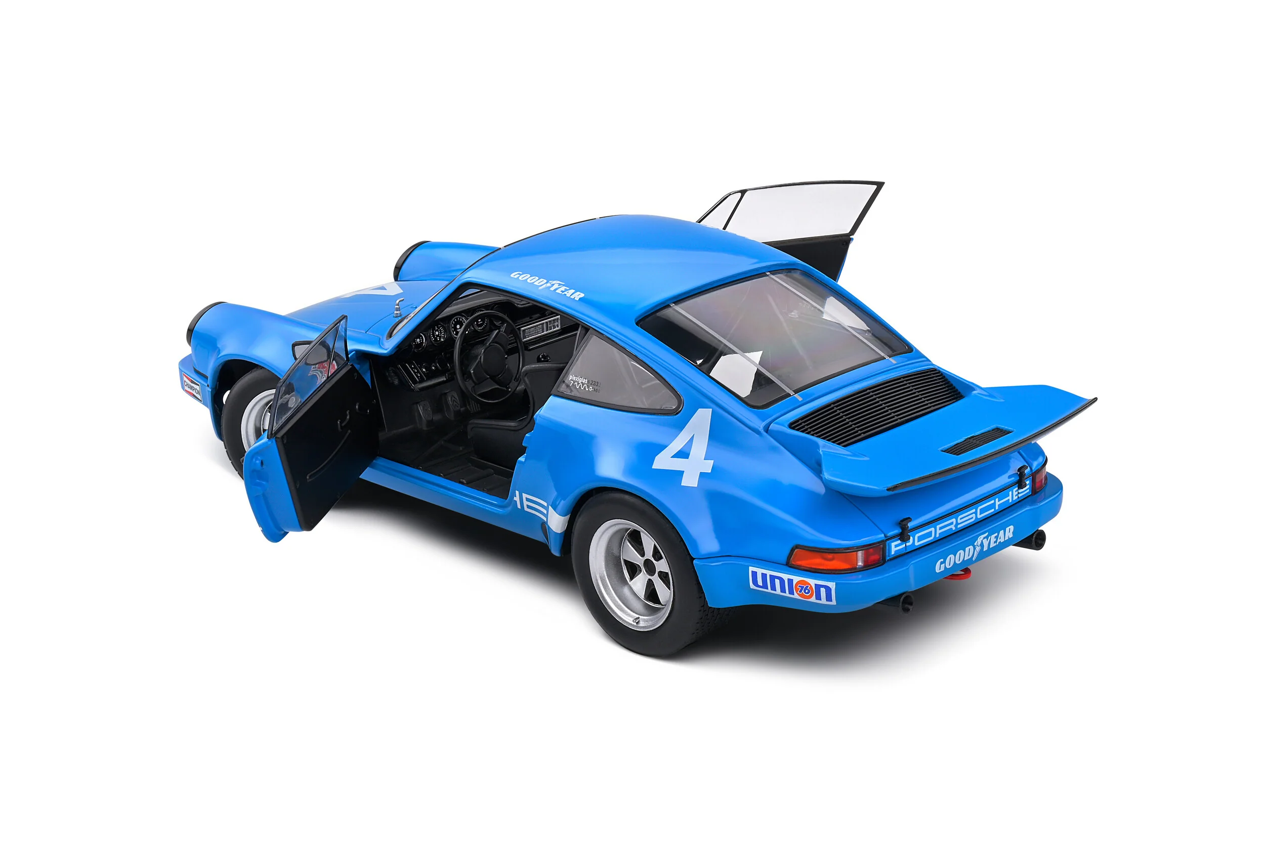 Solido 1974 Porsche 911 IROC Riverside No 4 Follmer IROC Blue 1:18 - Image 7