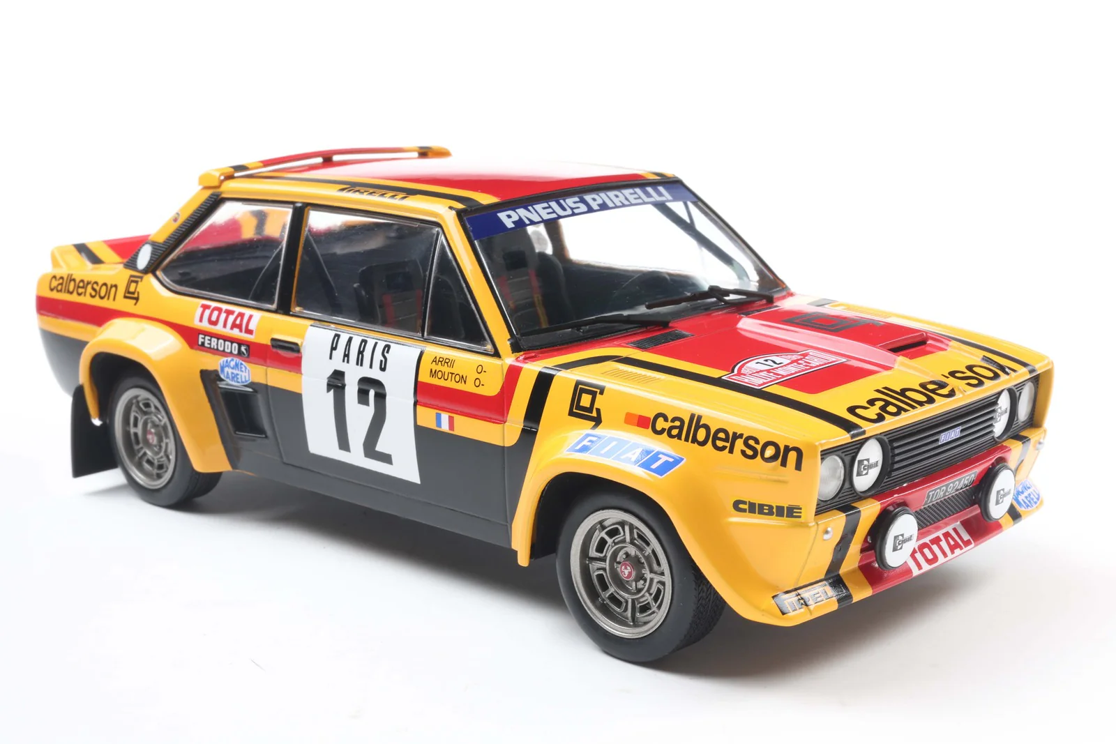 Solido 1980 Fiat 131 Abarth No 12 Rallye Montecarlo 1980 Yellow 1:18 - Image 7