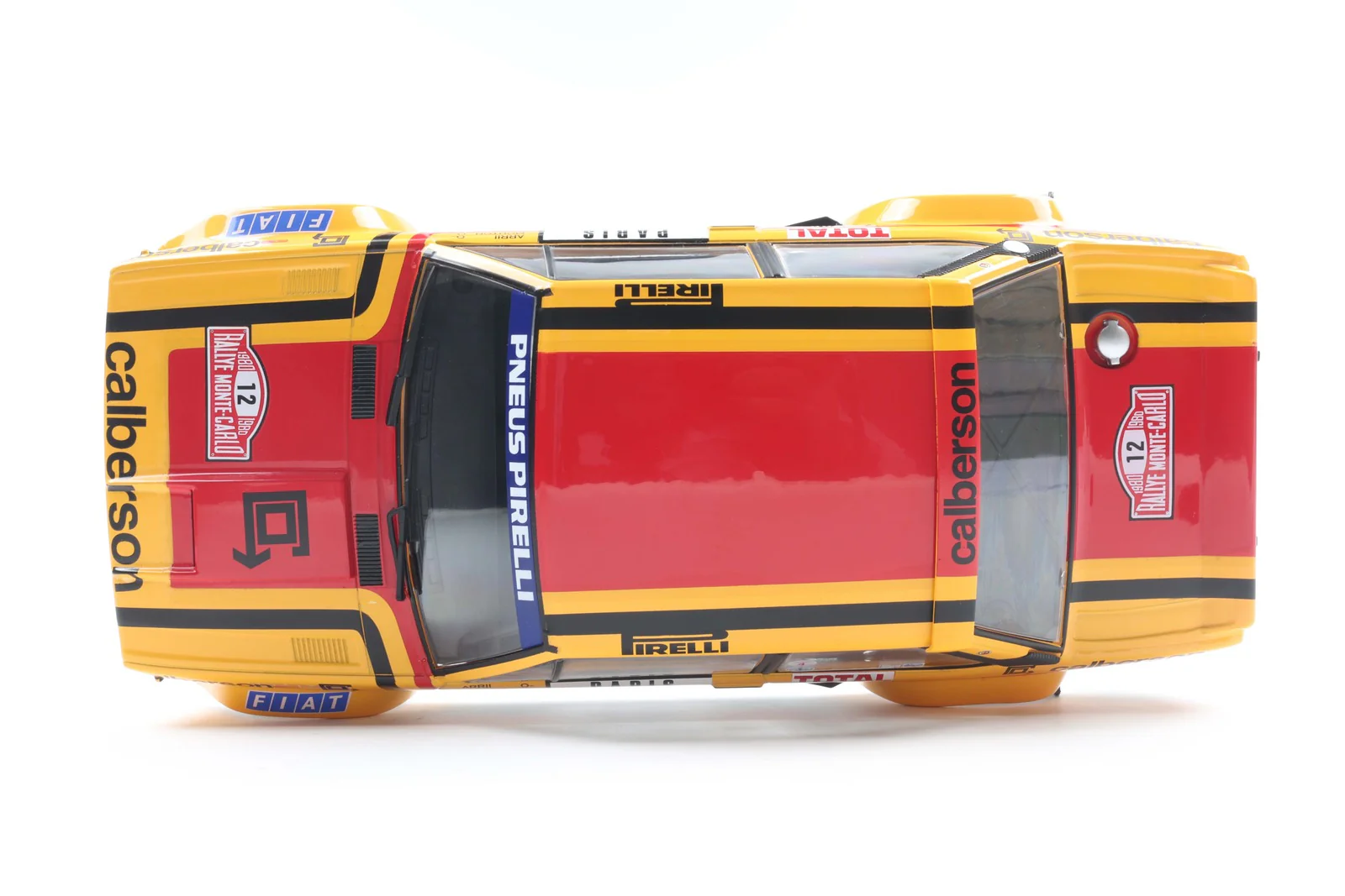 Solido 1980 Fiat 131 Abarth No 12 Rallye Montecarlo 1980 Yellow 1:18 - Image 9