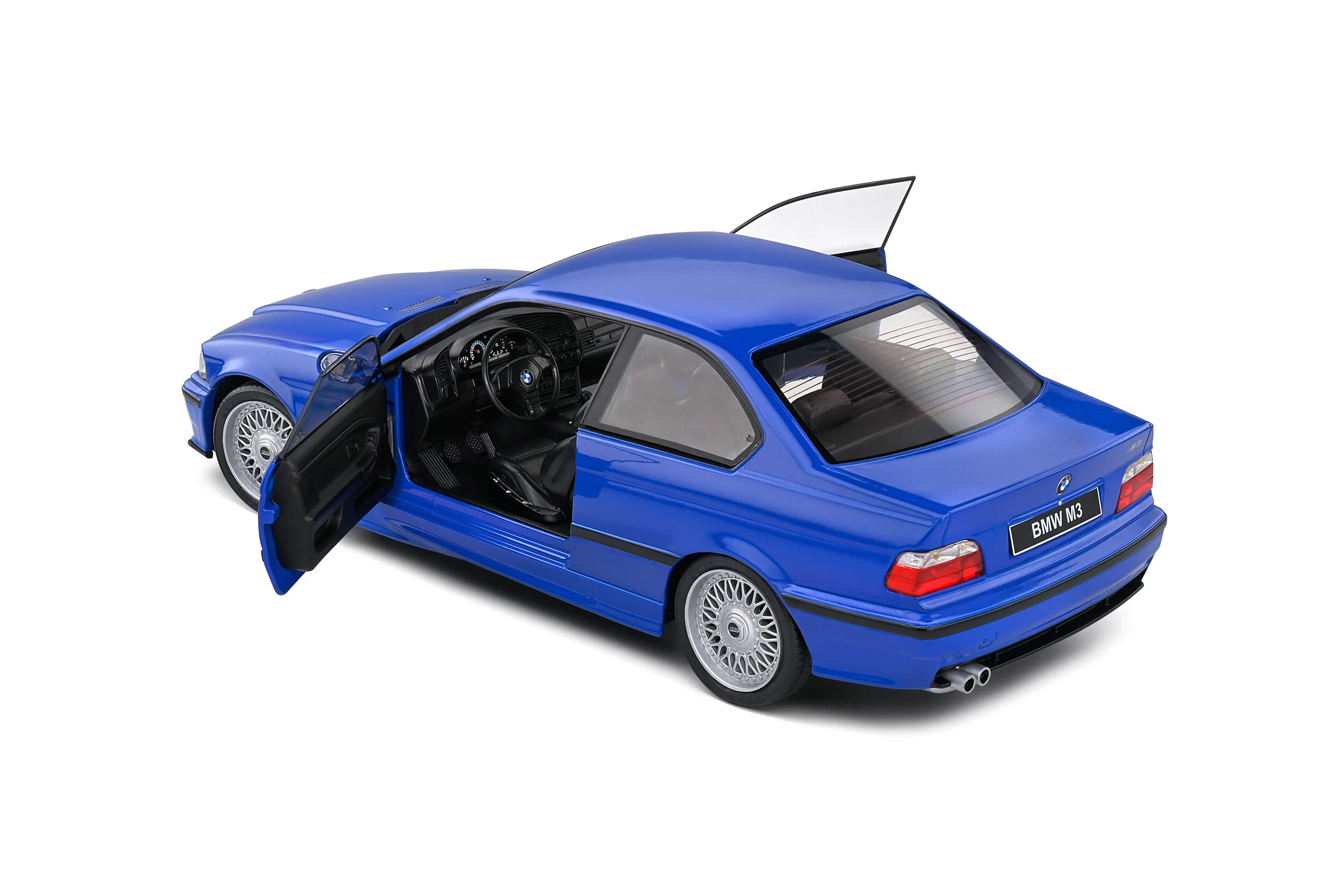 Solido 1996 BMW E36 Coupe M3 Santorin Blue 1:18 - Image 7