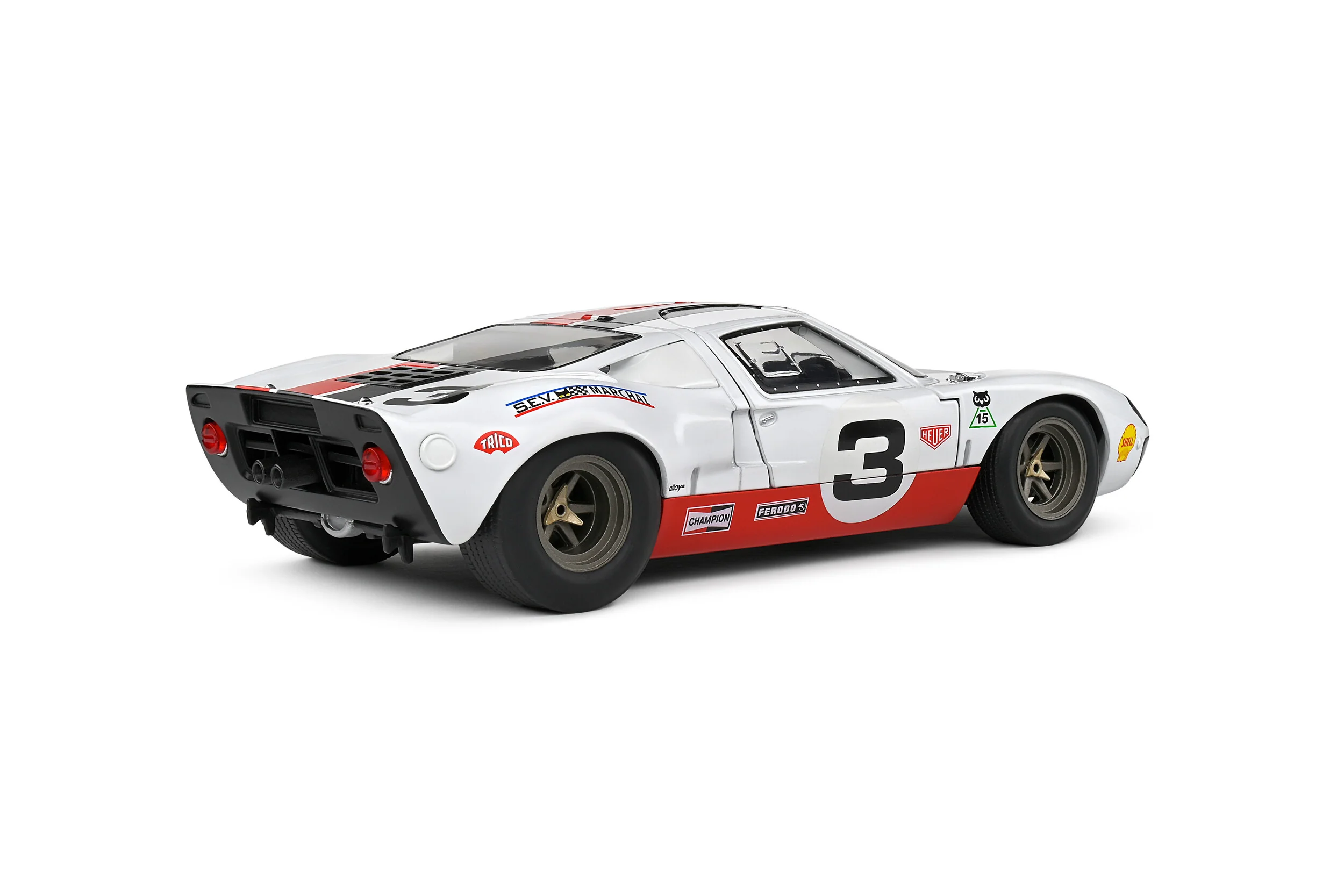Solido 2015 Ford Gt40 Mk1 No 3 Eric Dean Design White 1:18 - Image 4