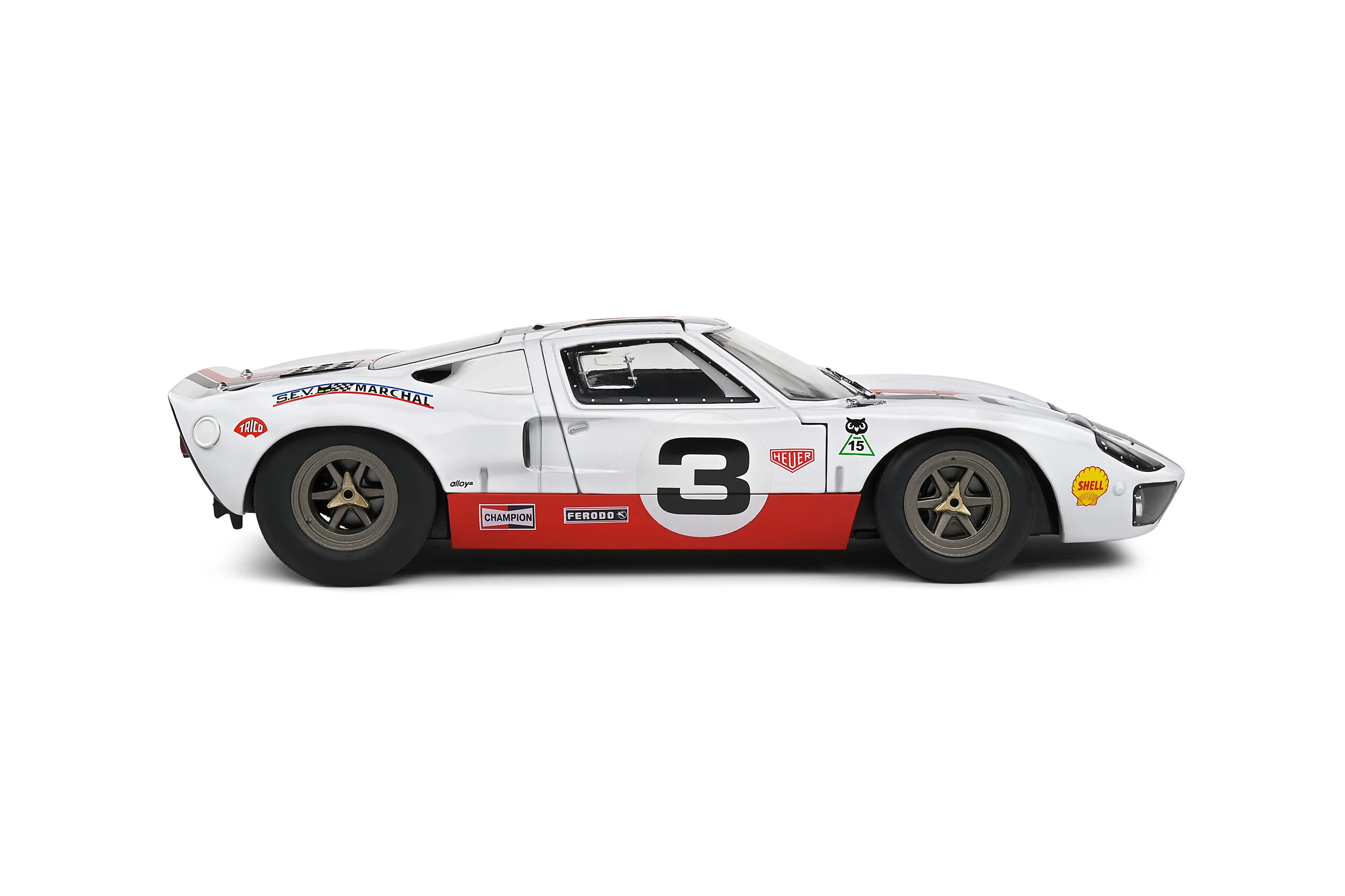 Solido 2015 Ford Gt40 Mk1 No 3 Eric Dean Design White 1:18 - Image 5