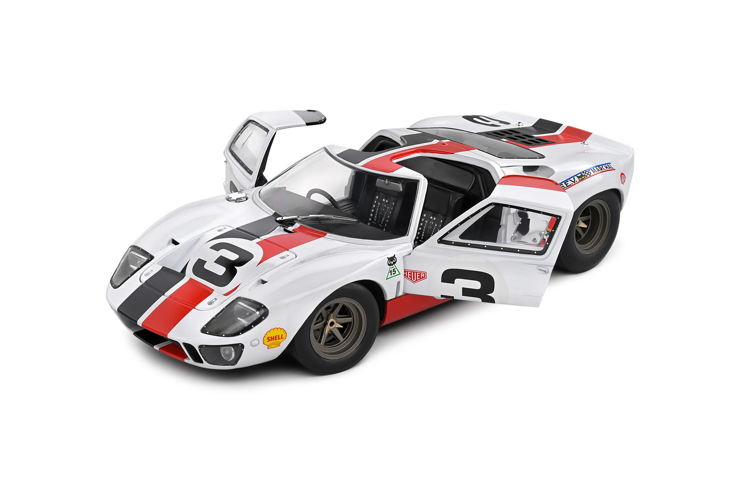 Solido 2015 Ford Gt40 Mk1 No 3 Eric Dean Design White 1:18 - Image 7