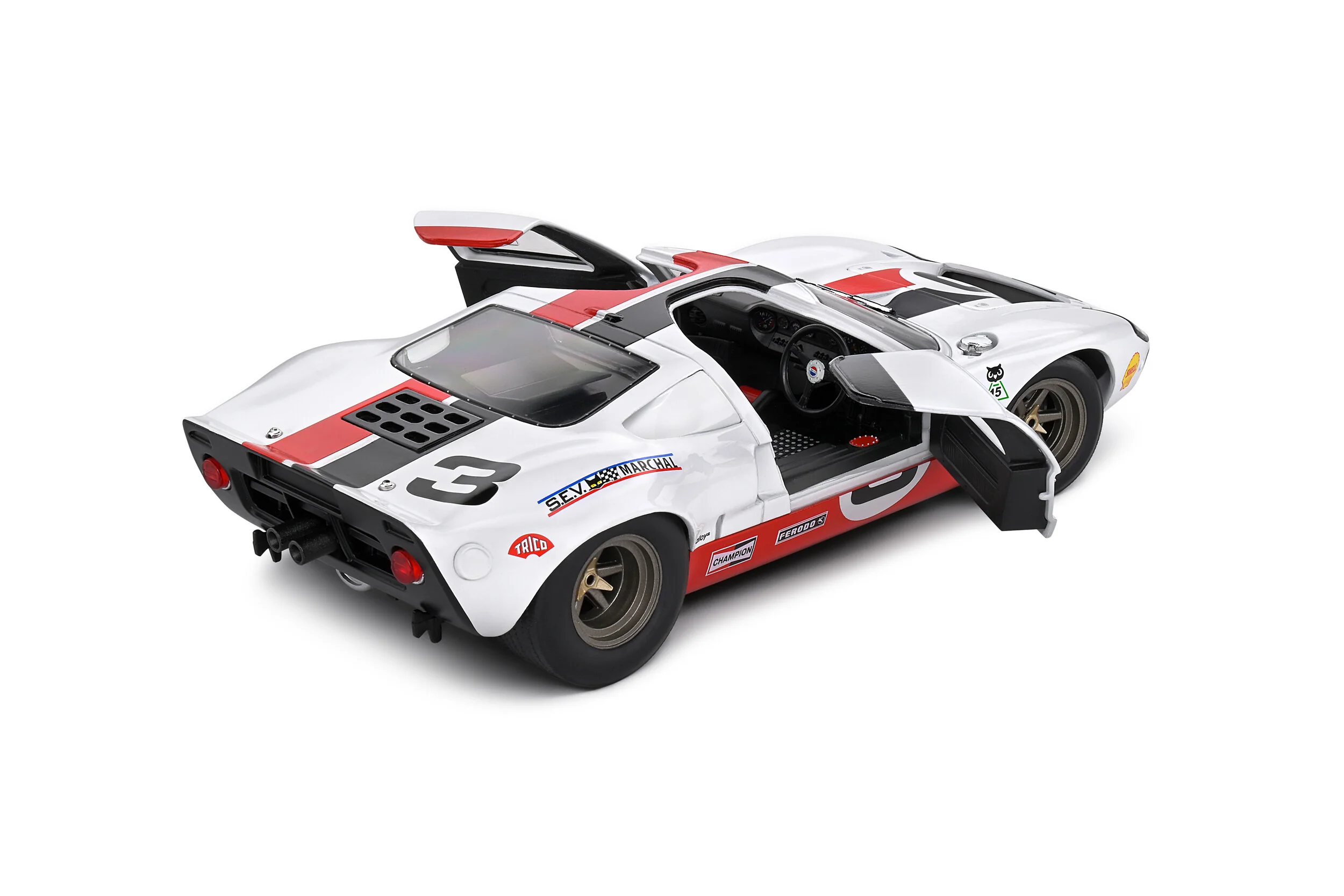 Solido 2015 Ford Gt40 Mk1 No 3 Eric Dean Design White 1:18 - Image 8