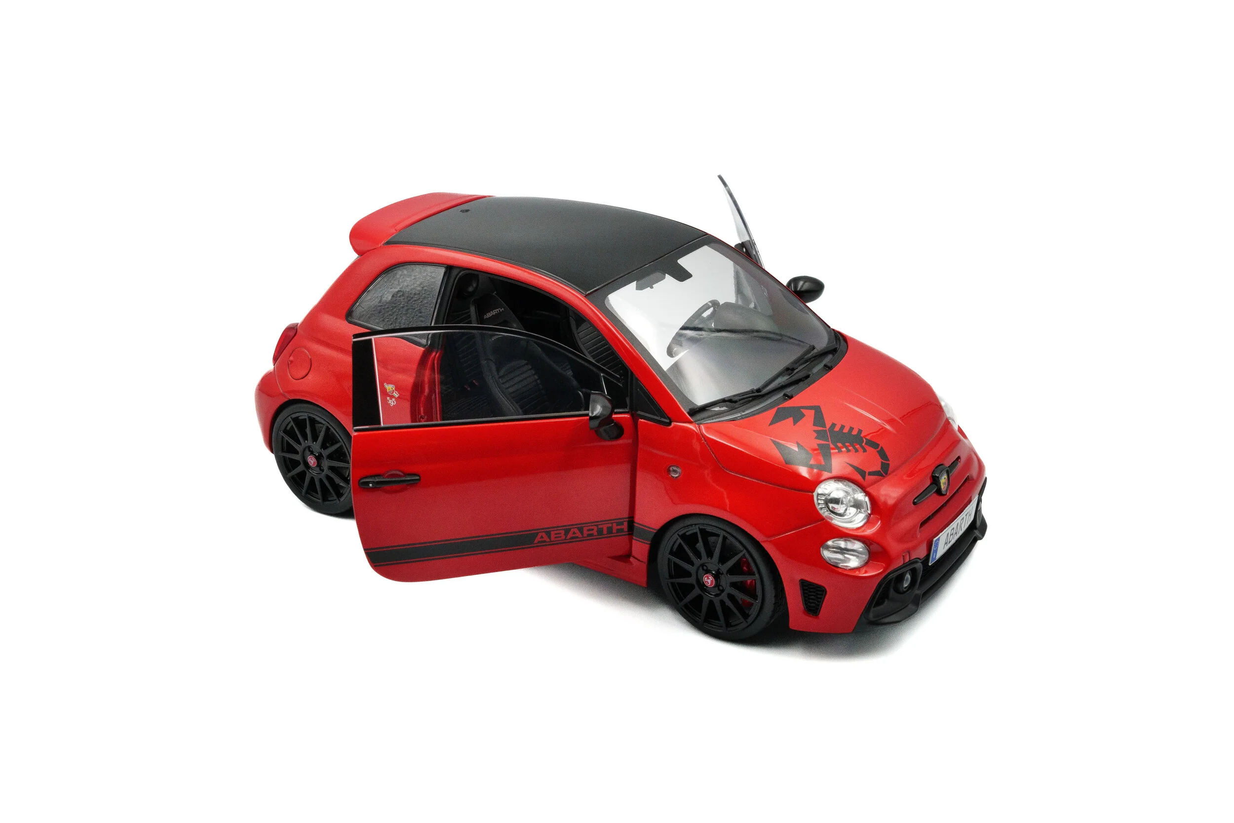 Solido 2022 Fiat 595 (Nuovo 500) Abarth Rosso Maranello Red 1:18 - Image 7