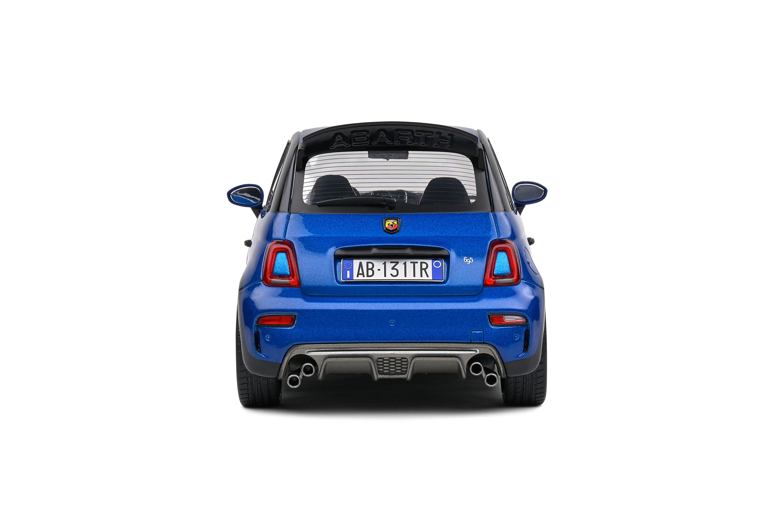 Solido 2022 Fiat 695 (500) Abarth Tribute 131 Rally Blue 1:18 - Image 5