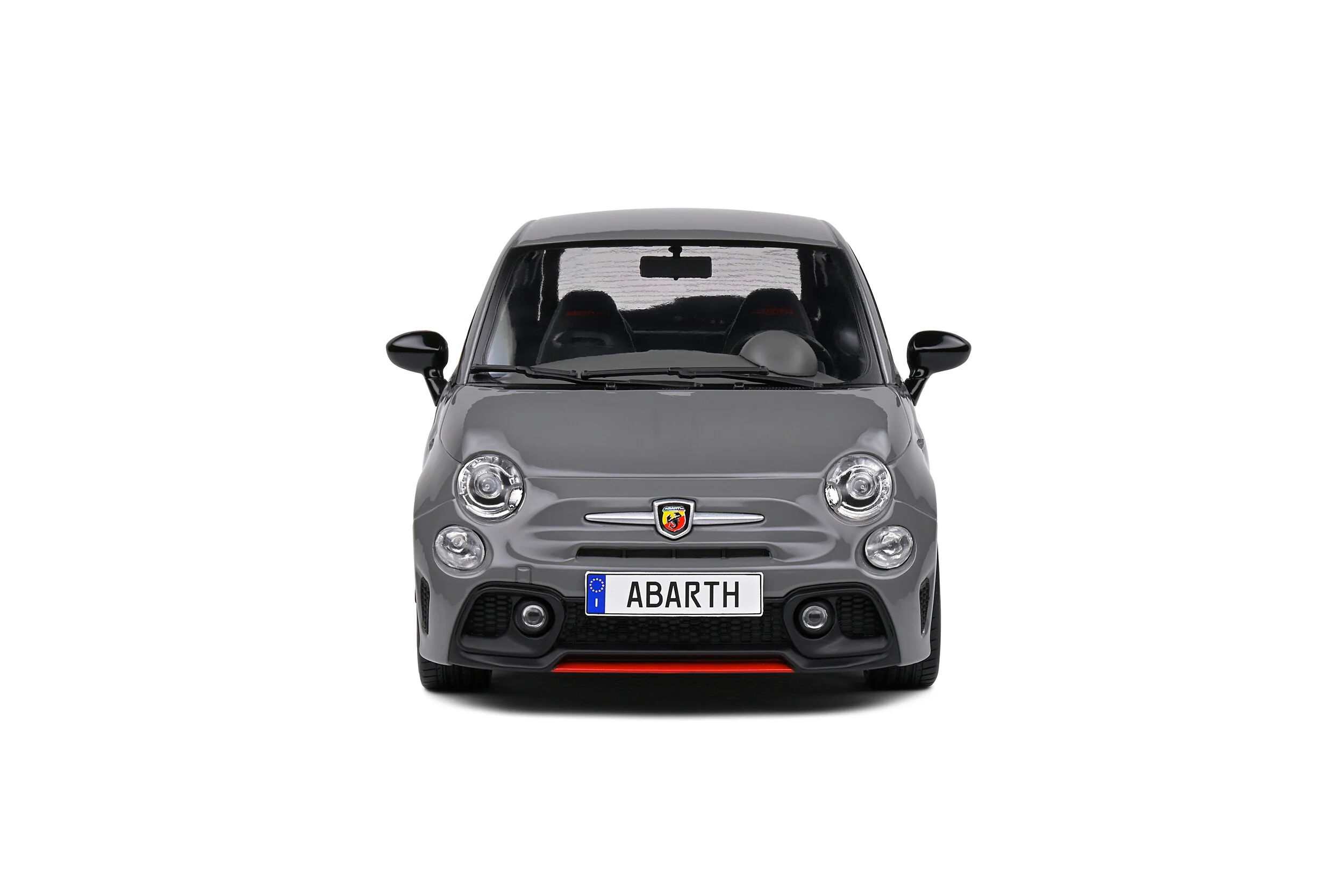 Solido 2022 Fiat 695 (500) Abarth XSR Edition Yamaha Record Grey w/ Red Stripe 1:18 - Image 6