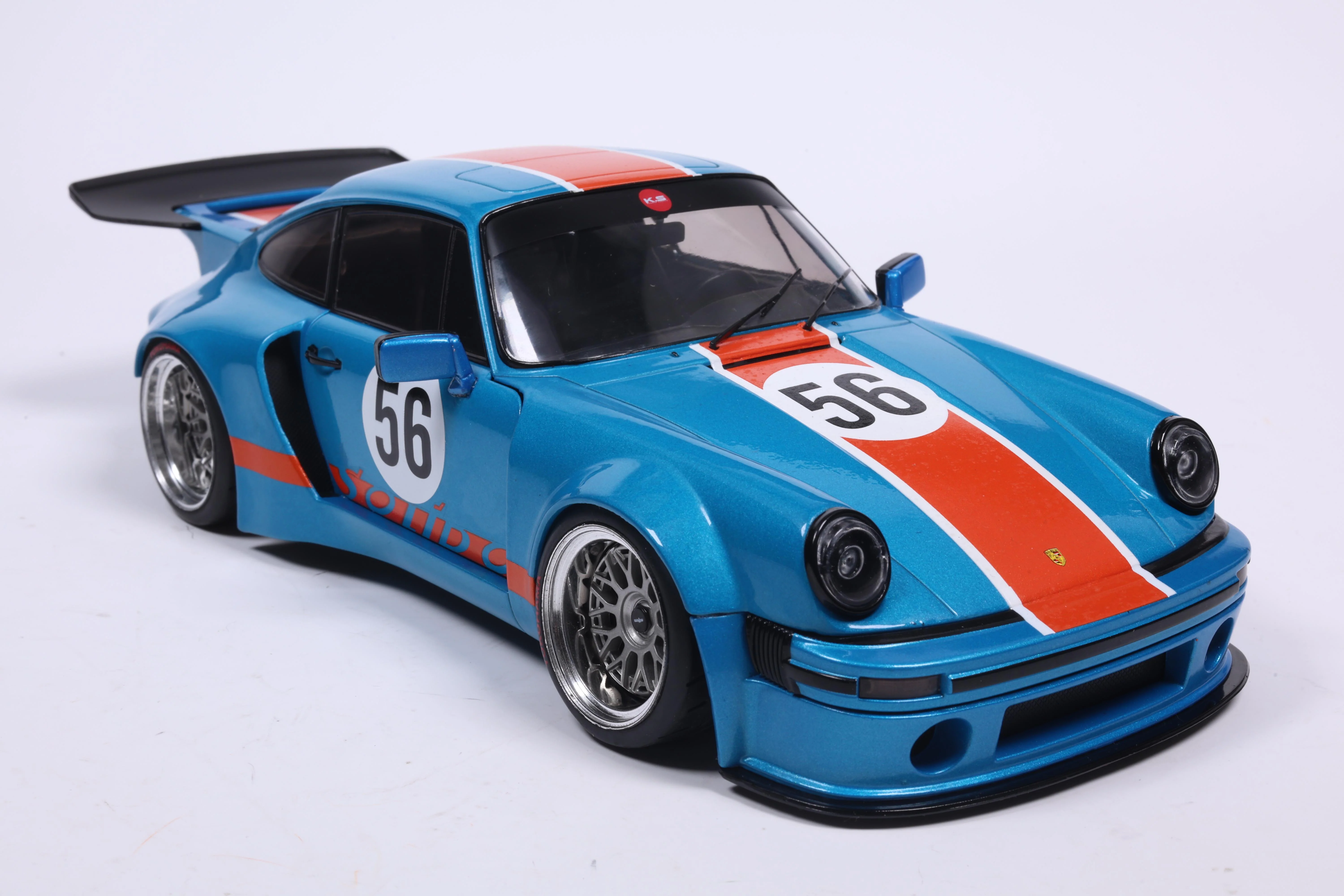 Solido 2026 Porsche 911 KS-R Blue & Orange Khyzyl Saleem 1:18 - Image 7