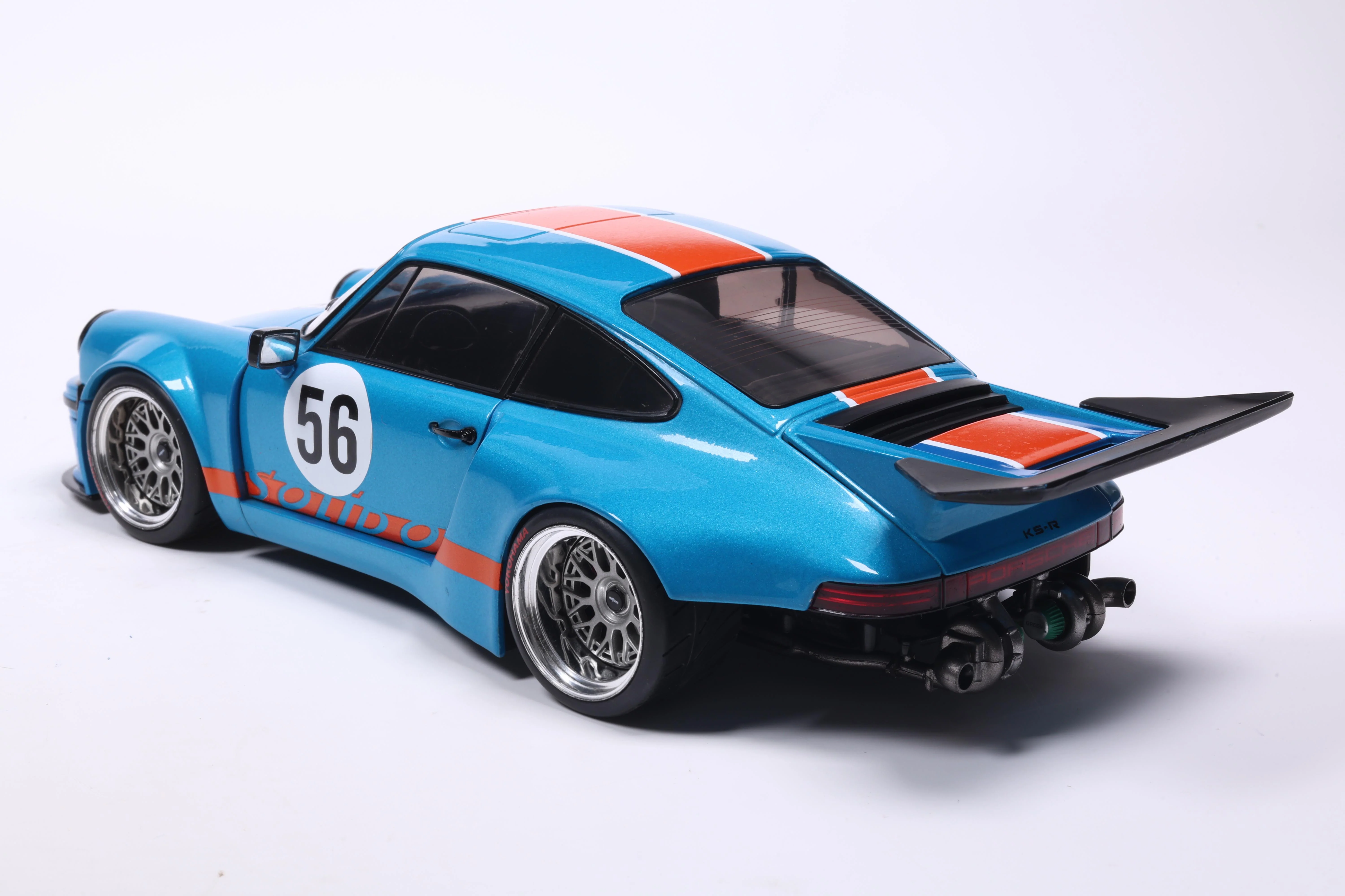 Solido 2026 Porsche 911 KS-R Blue & Orange Khyzyl Saleem 1:18 - Image 8