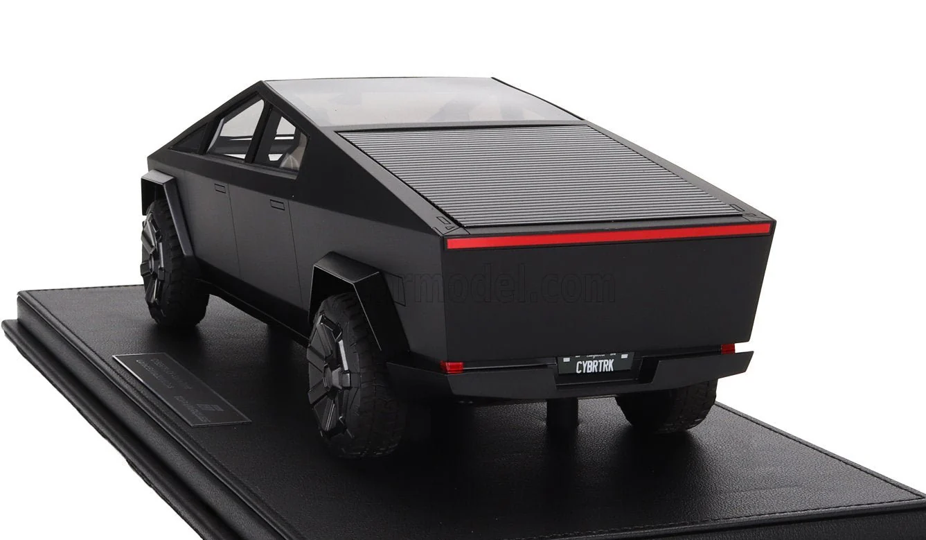 Top Marques Tesla Cybertruck Matte Black 1:18 Scale Model WITH DISPLAY CASE - Image 5