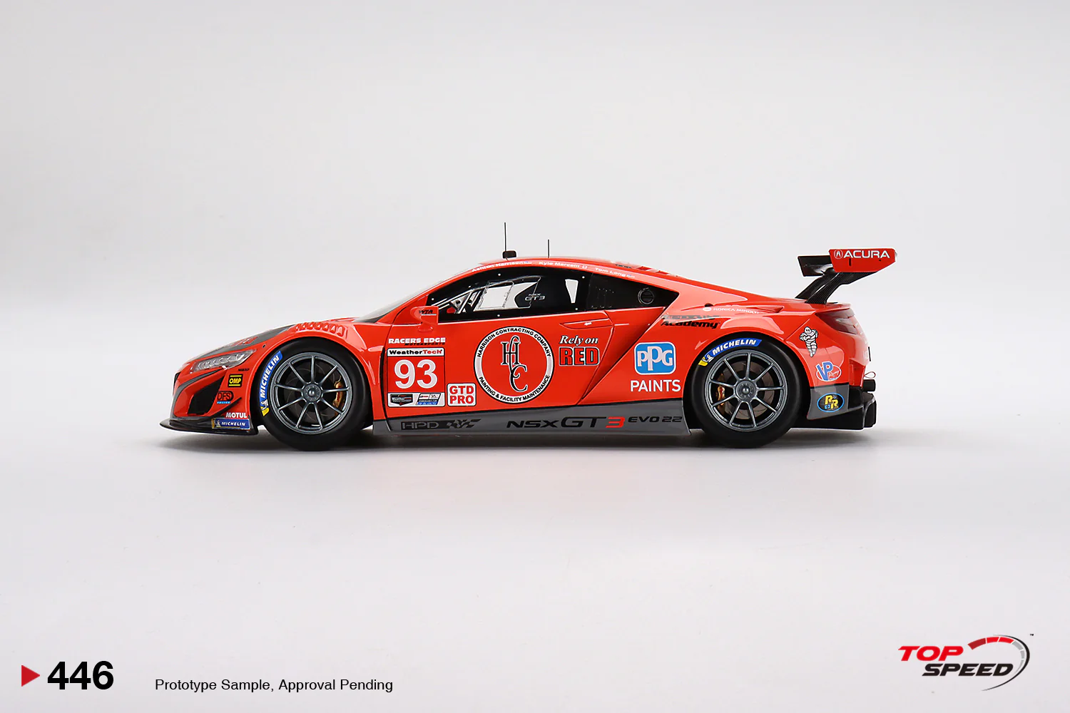 Topspeed 1:18 Acura NSX GT3 EVO22 #93 WTR Racers Edge Motorsports  2022 IMSA  Sebring 12Hr. - Image 3