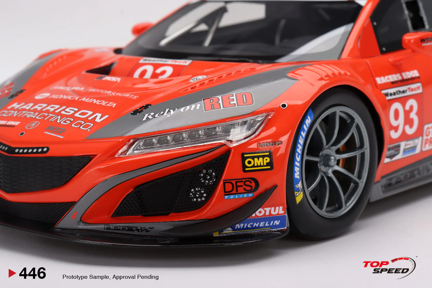 Topspeed 1:18 Acura NSX GT3 EVO22 #93 WTR Racers Edge Motorsports  2022 IMSA  Sebring 12Hr. - Image 4