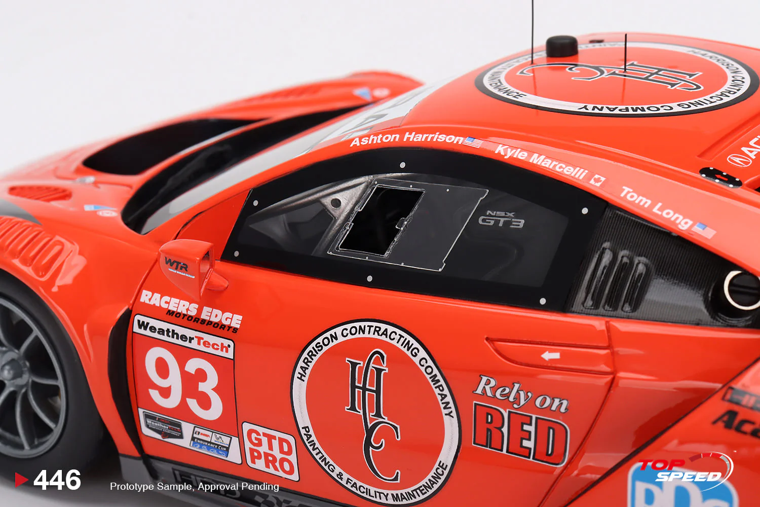 Topspeed 1:18 Acura NSX GT3 EVO22 #93 WTR Racers Edge Motorsports  2022 IMSA  Sebring 12Hr. - Image 5