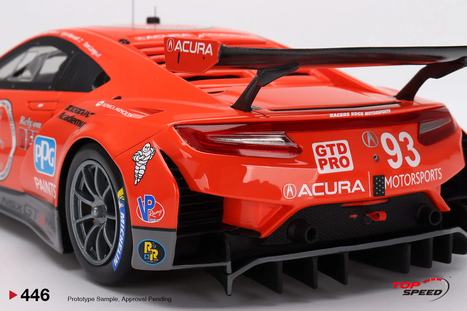 Topspeed 1:18 Acura NSX GT3 EVO22 #93 WTR Racers Edge Motorsports  2022 IMSA  Sebring 12Hr. - Image 6