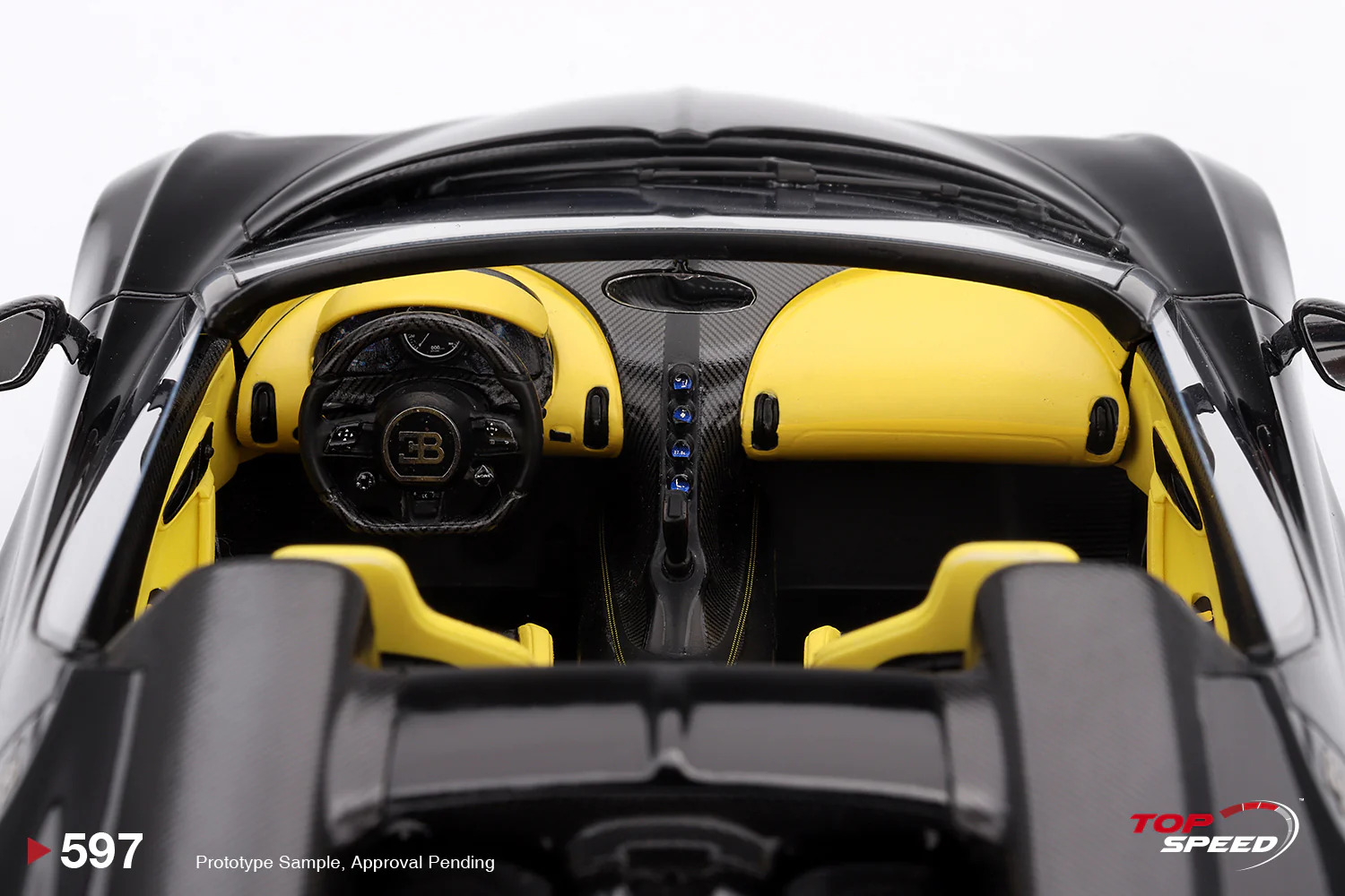 Topspeed Bugatti W16 Mistral Black 1:18 - Image 5
