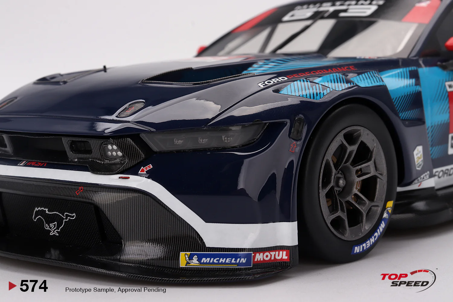 Topspeed Ford Mustang GT3 #65 Ford Multimatic Motorsports 2024 IMSA Daytona 24hrs Black 1:18 - Image 4